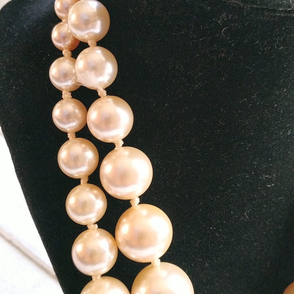 Vintage Les Bernard Designer Pearl Choker Necklace - Picture 3 of 5